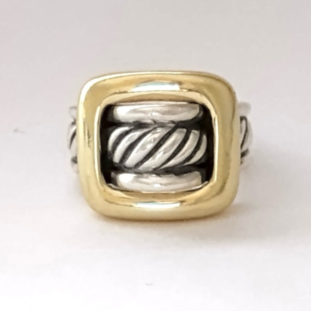 David Yurman Large Gold Buckle Ring